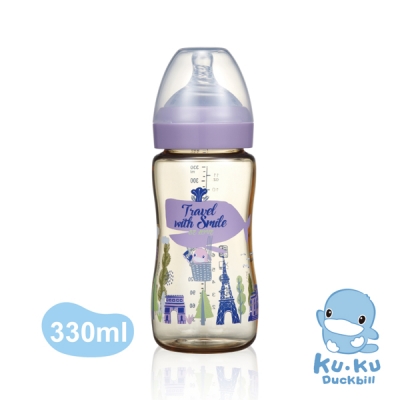 KUKU酷咕鴨 品味巴黎PPSU奶瓶-330ML