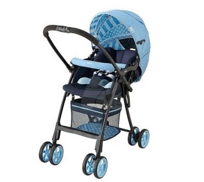 【全新】APRICA FLYLE 飛舞-挑高型座椅最輕量型嬰幼兒手推車-微風藍BL