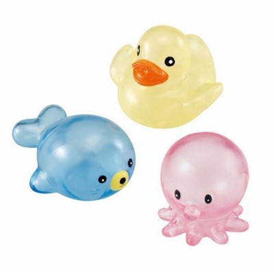 日本 樂雅Toyroyal - 洗澡玩具系列：透明軟膠動物組