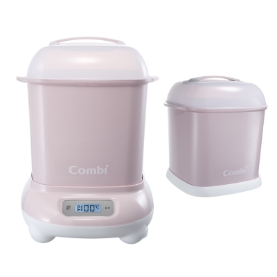 Combi Pro 360高效消毒烘乾鍋_優雅粉+奶瓶保管箱