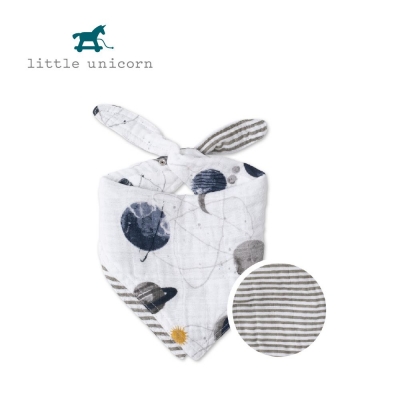 Little Unicorn純棉雙面三角圍兜-宇宙探險