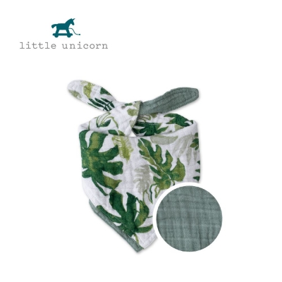 Little Unicorn純棉雙面三角圍兜-熱帶植物
