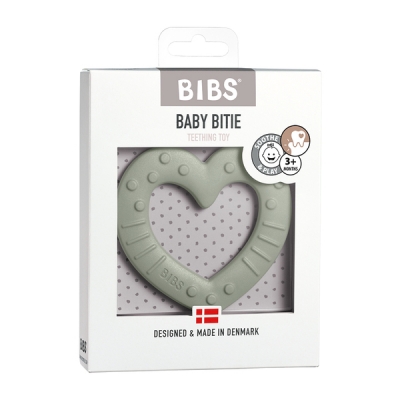 丹麥BIBS固齒器-愛心灰綠