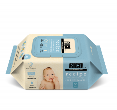 韓國RICO baby 嬰兒口手濕紙巾 recipe 30抽