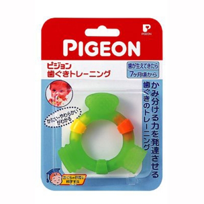 日本 Pigeon 貝親 綠色牙齦訓練咬環