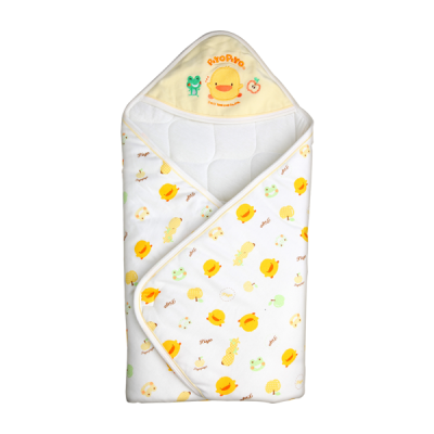 PiyoPiyo黃色小鴨 冬季雙面布印花圖包巾