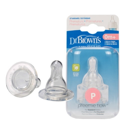 Dr.Brown's 布朗醫生 防脹氣標準早產寶寶流量奶嘴(2入)